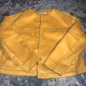 Mustard Zara Suede like jacket
